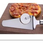 King Shark Pizza ve Pide Kesici Servis ve Sunum Spatulası Paslanmaz Çelik
