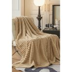 King size Fitilli Battaniye Battal Boy 240x260 cm Bej