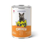 King Sos İçerisinde Et Parçacıklı Tavuklu 400 gr Kedi Konservesi