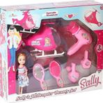 King Toys Sally Helikopter ve Güzellik Oyun Seti