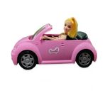 King Toys YB1979 2İn1 Manken Bebekli Sevimli Pembe Oyuncak Araba