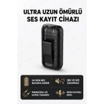 Kingboss 32GB Mini Ses Kayıt Cihazı Mıknatıslı Ekranlı 20 Gün Şarj Profesyonel Kaydedici