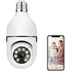 Kingboss Ampul Kamera 360 Derece Dönebilen Led'li Kablosuz Ip Kamera - Beyaz