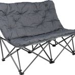 KingCamp Lemon Lux Double Ultra Konforlu Çift Kişilik Kamp Sandalyesi Grey