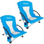 Kingcamp Lilac Beach Chair Plaj ve Dinlenme Sandalyesi 2'li Set Blue - 63 × 60 × 22/64 cm - Mavi