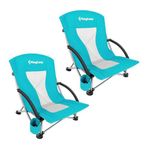 KingCamp Lilac Beach Chair Plaj ve Dinlenme Sandalyesi 2'li Set Cyan