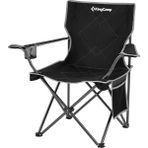Kingcamp Lotus Comfort Konforlu & Takviyeli Kamp Sandalyesi Black - Siyah