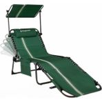 Kingcamp Magnolia B10 Plus Hands-Free Premium 7 Kademeli Katlanır Şezlong Green/white - 193 × 63 × 30/37 cm - Yeşil