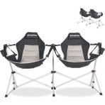 Kingcamp Orchid Double Çift Kişilik Salıncaklı Katlanır Kamp Sandalyesi - 185 x 77 x 60/112 cm - Gri