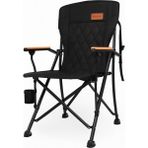 Kingcamp Polar Comfort Plus Ultra Konforlu Katlanır Kamp Sandalyesi Black - 96 x 57 x 61 cm - Siyah