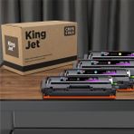 Kingjet Canon Uyumlu CRG-731 Standart Kapasiteli 4 Renk (Takım) Çipli Muadil Toneri | MF624CDT - Renkli - 0,35 - 1,10 kg