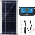 KingKuee 10W Esnek Güneş Paneli Güneş Pilleri Araba Rv Tekne Ev Çatı Van Kamp Güneş Pili, 20A Güneş Kontrol Modülü (Yurt Dışından) - 1 m