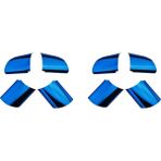 KingKuee 8x Paslanmaz Çelik Araba Direksiyon Dekorasyon Kapak Trim Etiket Focus 2 Mk2 2005 - 2011 Aksesuarları Mavi (Yurt Dışından)