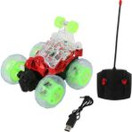 KingKuee Dublör Araba Hafif Müzik ile Rc Araba Uzaktan Kumanda Oyuncak Elektrikli Oyuncak Dans Damperli Araba Damperli Haddeleme Dönen Tekerlek Araç (Yurt Dışından) - Renkli