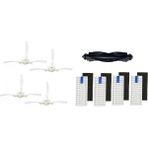 KingKuee Filtre Yan Brus 360 S6 Robotik Elektrikli Süpürge Parçaları Elektrikli Süpürge Parçaları Ev Gereçleri Temizleme Fırçası (Yurt Dışından)