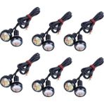 KingKuee Kartal Göz Gündüz Işığı 12 Adet 12V 23MM Çift Renkli Switchback 4014 12 LED Drl Kartal Göz Gündüz Işığı (Yurt Dışından) - Set - Sarı