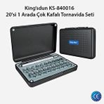 Kingsdun 20 Si 1 Arada Manyetik Mini Tornavida Seti Ks-840016 Siyah