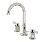 Kingston Brass FSC8929NDL NuvoFusion 20,32 cm Geniş Lavabo Musluğu, Pirinç Pop-Up, 5-3/8" Ağız Erişiminde, Cilalı Nikel