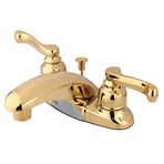 Kingston Brass GKB8622FL Royale 4 "Perakende Açılır Pencereli Centerset Lavabo Bataryası, Parlak Pirinç