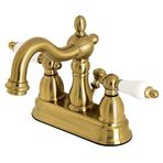 Kingston Brass KB1607PL Heritage 10 cm Orta Set Banyo Bataryası Plastik Açılır, Fırçalanmış Pirinç