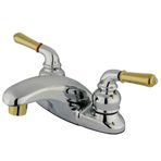 Kingston Brass KB624LP Magellan 4 "Centerset Banyo Bataryası, 4-1/4", Cilalı Krom/Parlak Pirinç
