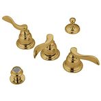 Kingston Brass KB8322NFL NuWave Fransız Bide Musluğu, Cilalı Pirinç, 8 x 8 x 3
