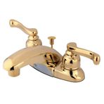 Kingston Brass KB8622FL Royale 10,16 cm Orta Set Banyo Bataryası, Cilalı Pirinç