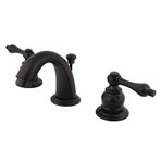 Kingston Brass KB915AL Victoria Mini Pirinç Pop-up ile Yaygın Lavabo Bataryası, Yağ Ovuşturdu Bronz, 10 cm Ayarlanabilir Merkez