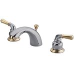 Kingston Brass KB954 Magellan II 10 cm ila 20 cm Mini Geniş Lavabo Musluğu, Metal kol kolu, Cilalı Pirinç, Cilalı Krom