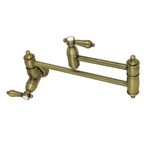 Kingston Brass KS3103BAL Duvara Monte Pot Dolgu Mutfak Bataryası, Antik Pirinç