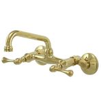 Kingston Brass KS313PB Magellan Duvara Monte Mutfak Bataryası, Parlak Pirinç