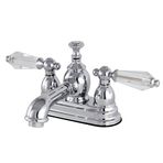 Kingston Brass KS7001WLL Wilshire 10 cm Pirinç Açılır Merkez Seti Lavabo Musluğu, Krom, 10,96 cm Ağız Erişiminde