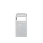 Kingston DataTraveler Micro USB Stick 64GB 200MB/s Metal USB 3.2 Gen 1 - DTMC3G2/64GB, Gümüş