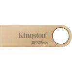 Kingston DTSE9G3-512GB 512GB 220MB-s Metal USB 3.2 Gen 1 DataTraveler SE9 G3 Flash Bellek - Gold - 512 GB