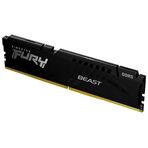 Kingston Fury Beast Siyah Ddr5 16 GB 6800MT/S CL34 Dımm Masaüstü Oyun Belleği Tek Modül Amd Expo ve Intel Xmp - KF568C34BBE-16