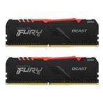 Kingston Kf436c17bbak2/16 16gb Kıngston Fury Beast Rgb Ddr4 3600mhz 2x8g
