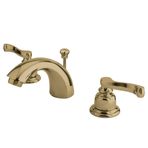 Kingston pirinç KB8952FL Royale-Breitgefaechert mini banyo musluk pirinç Pop-up-akım, pirinç cilalı