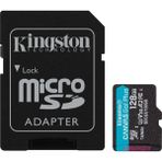 Kingston SDCG3-128GB 128GB microSDXC Canvas Go Plus 128GB Hafıza Kartı 4K Video Desteği ile Yüksek Okuma/Yazma Hızı