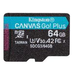 Kingston SDCG3/64GB 64GB Canvas Go SDXC Class 3 (U3) UHS-I microSD Hafıza Kartı