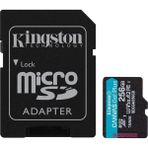 kingston sdcg4-256gb 256gb microsdxc canvas go plus gen4 200mb-s a2 u3 v30 card + adp hafıza kartı - Yok