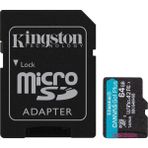 kingston sdcg4-64gb 64gb microsdxc canvas go plus gen4 200mb-s a2 u3 v30 card + adp hafıza kartı - Yok