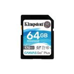 Kingston SDG3-64 GB SDXC Canvas Go Plus 170R C10 UHS-I U3 V30 Hafıza Kartı