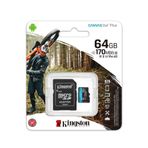 Kingston SDG3/64GB 64 GB 170MB/S MSD Canvas Go+Hafıza Kartı
