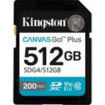 Kingston Sdg4-512Gb 512Gb Sdxc Canvas Go Plus Gen4 200Mb-S C10 Uhs-I U3 V30 Hafıza Kartı