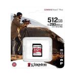 Kingston SDR2V6/512GB 512 GB 280-150MB/S Sdxc Canvas React Plus V60 Uhs-Iı Sd Kart