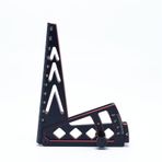 KingVal Ayarlanabilir Metal RC Araba Tekerlek Jantı Bombeli Ölçer Cetvel Yükseklik Ölçme Aleti 1/10 1/8 1/7 RC Araba ile Uyumlu (Siyah-Kırmızı)