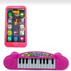 Kinku Oyuncak Dokunmatik Kukuli Cep Telefonu ve Elektronik Piyano 2'li Set - PEMBE