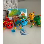 Kinku Sevimli Eğitici Sök Tak Renkli Akrobat Karınca Montessori Eğitici Oyuncak Çıngıraklı - Kırmızı