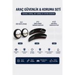 Kinlee Araç Koruma Seti Kör Nokta Aynası + Dikiz Aynası Yağmur Koruyucu + Kapı Kolu Çizik Koruyucu 8 Parça