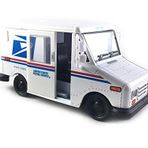 KinsFun Amerika Birleşik Devletleri Posta Posta Kamyonu USPS LLV 1:36 Ölçekli Döküm Metal 5 İnç Model Oyuncak